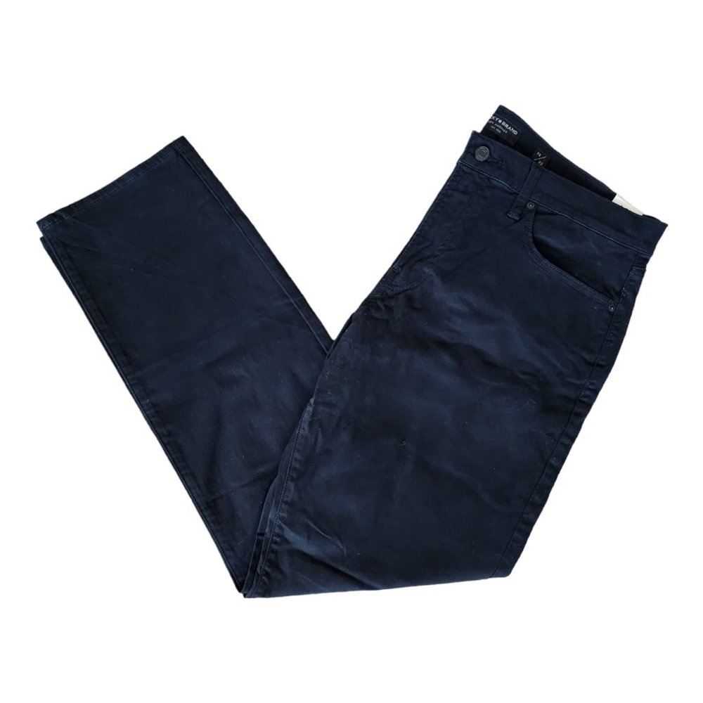 Lucky Brand Jeans Mens 38x32 Blue Denim 121 Slim Fit Straight Leg Dark Wash NEW